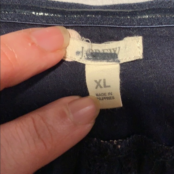 J. Crew Navy Blue Polka Dot Tank Top - Picture 4 of 7